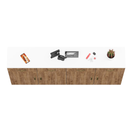 Набор из чётырёх тумб для офисных принадлежностей и бумаг Лидер-8.