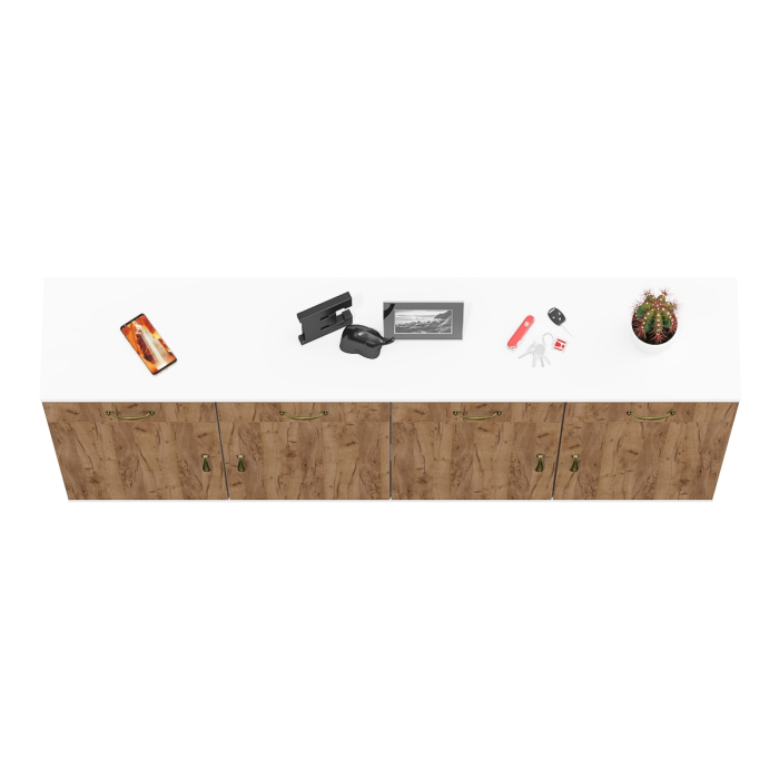 Домашние кабинеты, Набор из чётырёх тумб для офисных принадлежностей и бумаг Лидер-8.