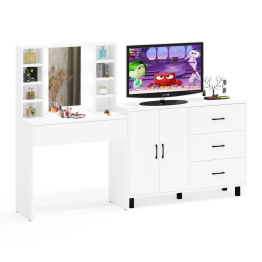 Туалетный столик с подсветкой 115 и тумба-комод 123-1204