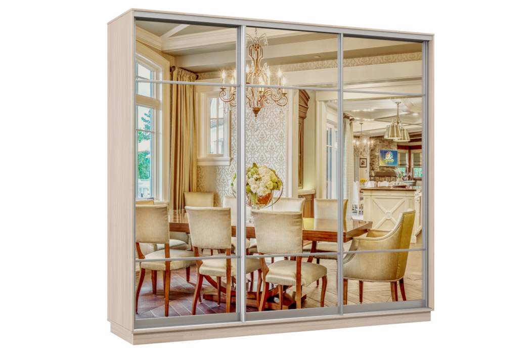 Шкафы-купе, Шкаф-купе Премьер Лайт 59 (11;11;11) трехдверный