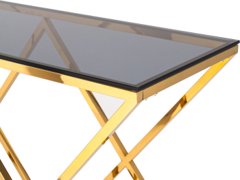Консоль STOOL GROUP ИНСИГНИЯ 120х40 (Стекло Smoke/золотой)