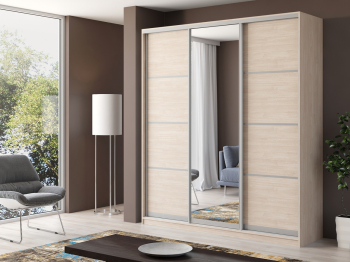 Шкаф купе 3-х дверный Айсберг 220 +зеркало