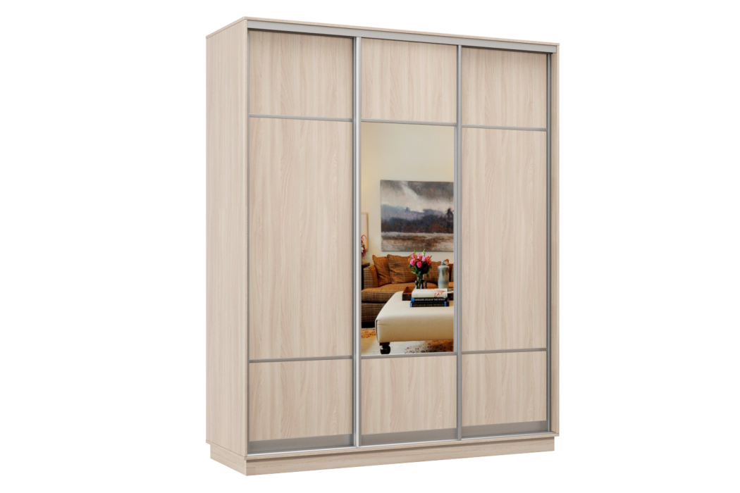 Шкафы-купе 3-х дверные, Шкаф-купе Премьер Лайт 30 (08;11;08) трехдверный