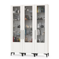 Стенки для гостиной, Три пенала со стеклом для гостиной Валенсия № 130