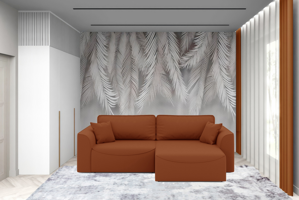 Мягкая мебель, Диван-кровать угловой Рафаэль еврокнижка НПБ, велюр