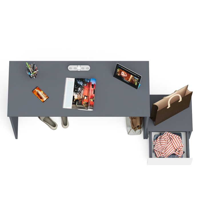 Прямые компьютерные столы, Стол письменный Мори с тумбой ТМП400.1