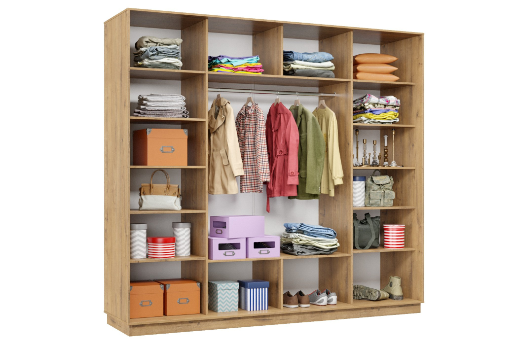 Шкафы-купе 3-х дверные, Шкаф-купе Премьер 60 (01ЗБ;01ЗБ;01ЗБ) фасады зеркало бронза/трёхдверный/Профиль чёрный муар