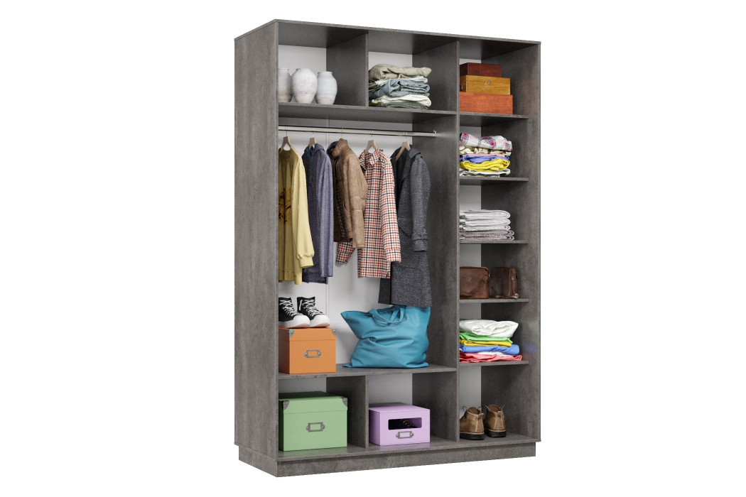 Шкафы-купе 2-х дверные, Шкаф-купе Премьер 12 (01ЗГ;01ЗГ) фасады зеркало графит/двухдверный/Профиль чёрный муар