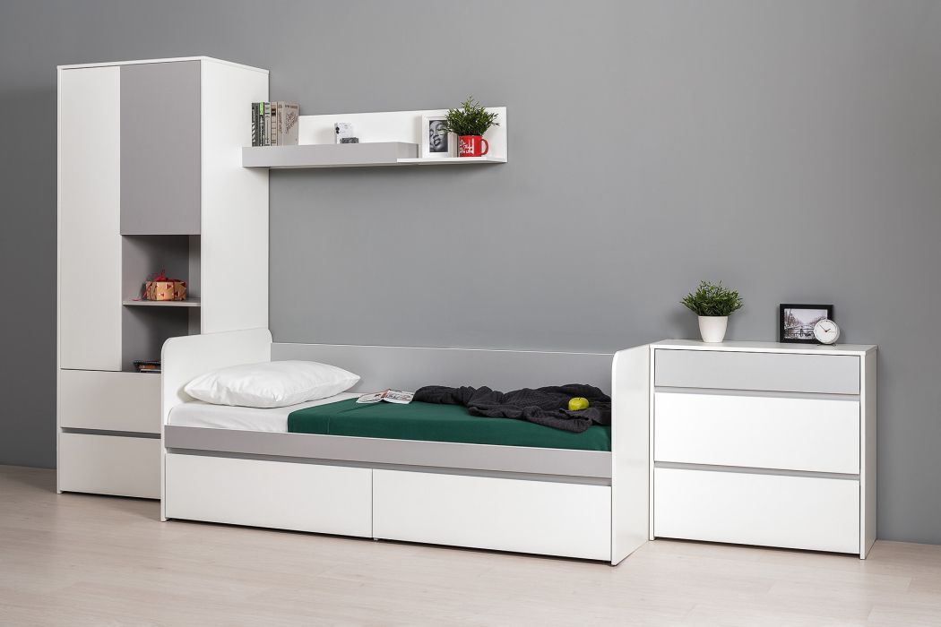 Для девочек, Мебель молодёжная с кроватью с ящиками Торонто № 19