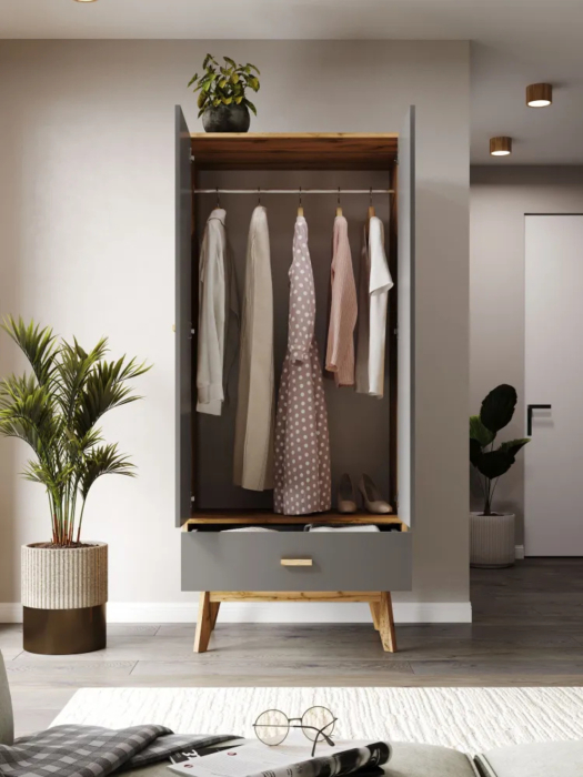 Шкафы двухстворчатые, Шкаф для одежды Радиорама 2113 185х80х50 см