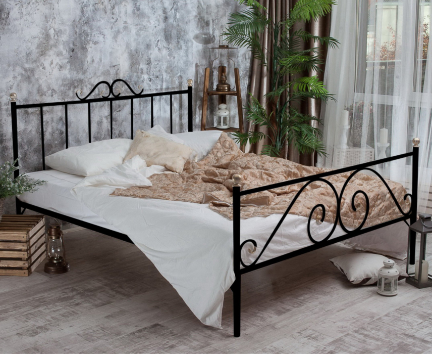 Кованые кровати, Кованая кровать Оливия 1.6 с двумя спинками