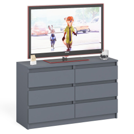 Широкий комод шесть ящиков Мори МК1200.6