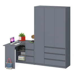 Стол компьютерный угловой МС-16 правый с шкафом-комодом с дверкой 1200 Мори