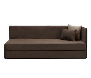 Кровать тахта угловая Гамма с подъемным механизмом, микровелюр