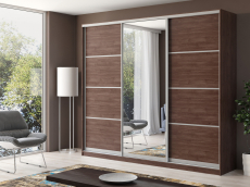 Шкафы-купе, Шкаф купе 3-х дверный Айсберг 270+зеркало 