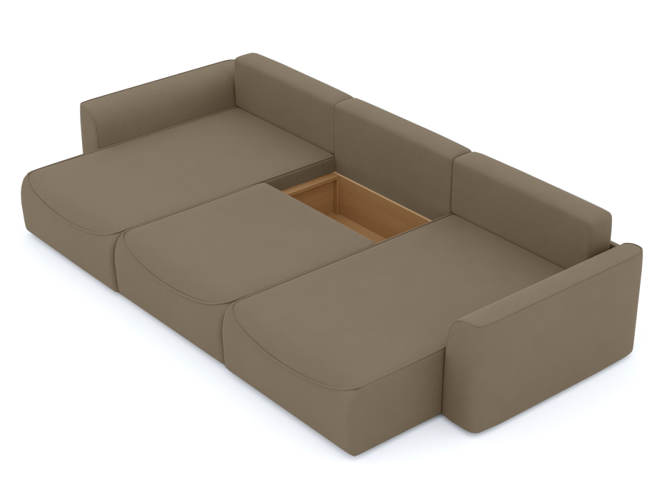 Диваны угловые в гостиную, Диван-кровать П-образный Рафаэль еврокнижка НПБ, велюр