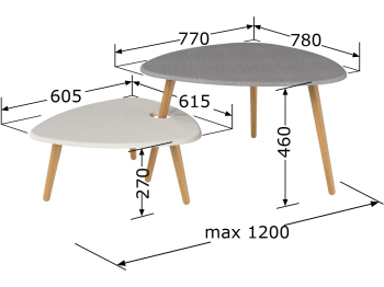 Стол журнальный Стилгрей