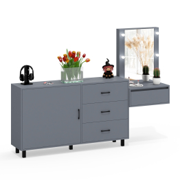 Стол косметический навесной с подсветкой и комод 122-1504