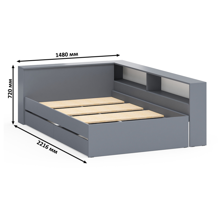 Спальные гарнитуры, Туалетный столик для спальни с подсветкой 110 и Ксения кровать 1200 с ящиками и прикроватный блок