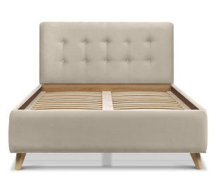 Кровать с мягким изголовьем Адель 0,9, микровелюр