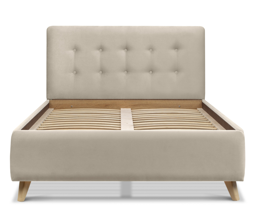 Односпальные, Кровать с мягким изголовьем Адель 0,9, микровелюр