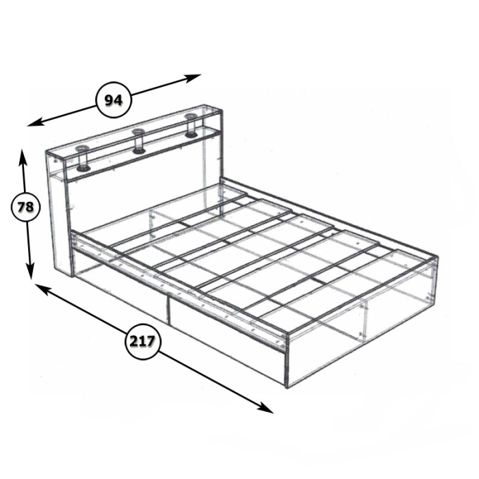 Кровати, Односпальная кровать Камелия 900