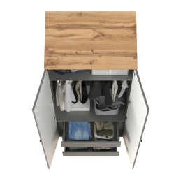 Шкаф для одежды две двери внутри три выдвижных ящика Остин 13.336.02