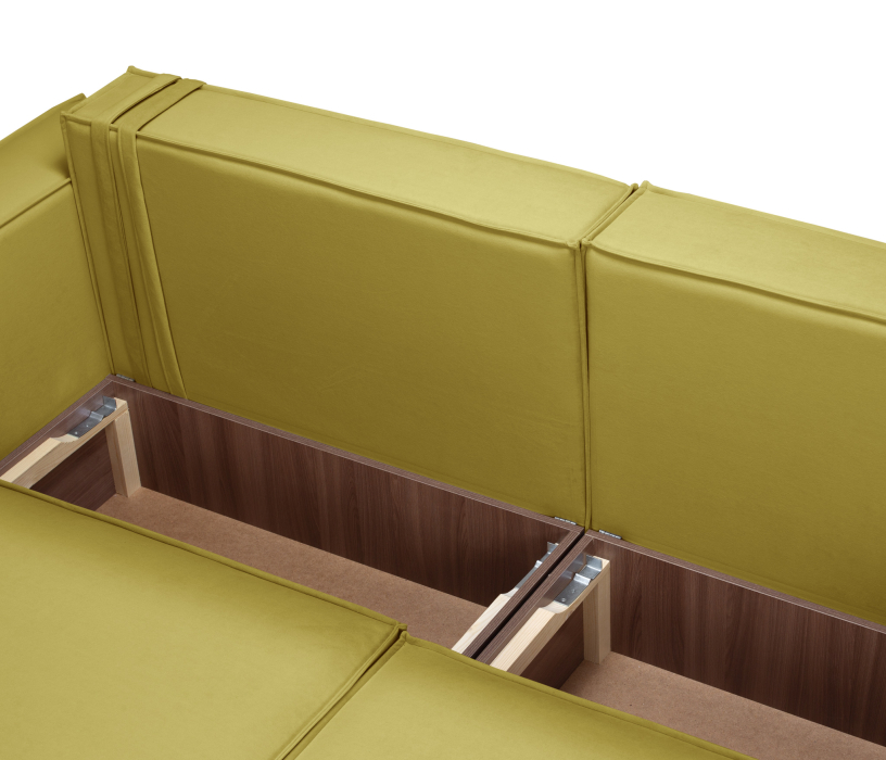 Диваны угловые в гостиную, Диван угловой Чикаго со спальным местом, микровелюр