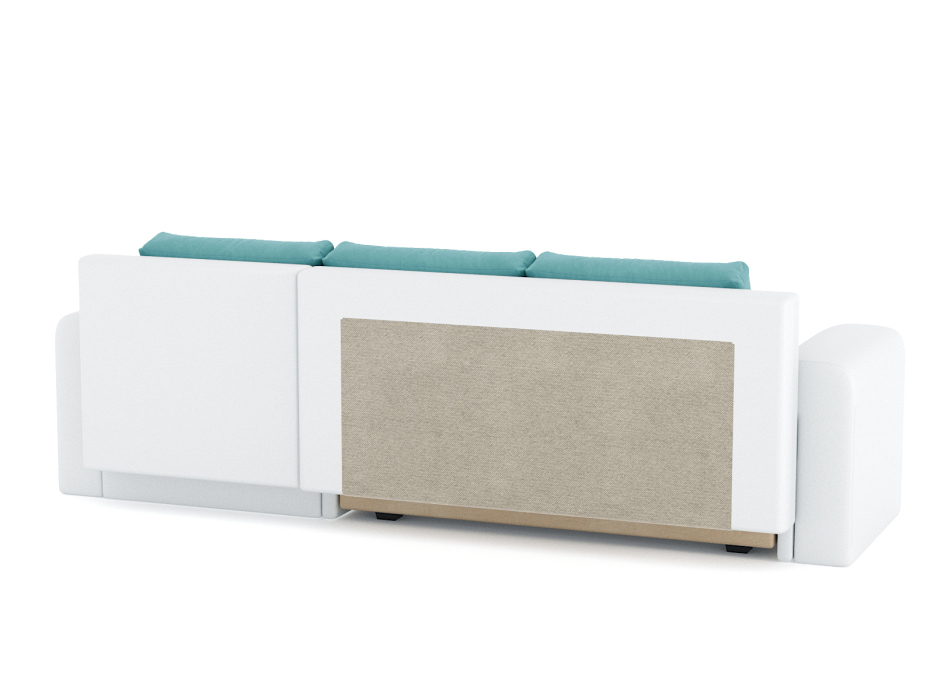 Диваны угловые в гостиную, Диван-кровать угловой Кормак с подлокотниками, велюр+кож.зам.