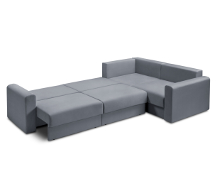 Диван угловой Мэдисон Лонг со спальным местом, микровелюр