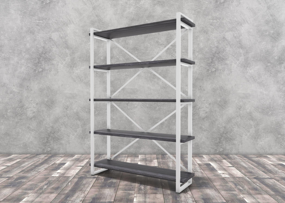 Стеллажи, Стеллаж Айсберг Лофт 120х182-2 белый