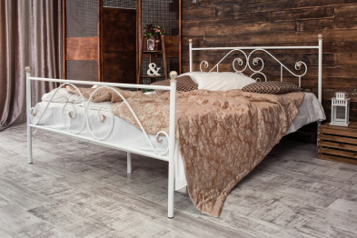 Кованая кровать Камелия 1.8 с двумя спинками