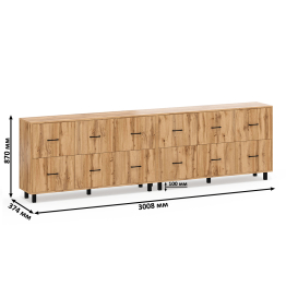 Два комода-тумбы с ящиками и на ножках РВК 127-1504