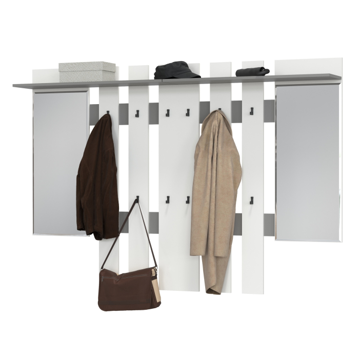 Настенные, Две вешалки для верхней одежды с зеркалом Лира 2-3814