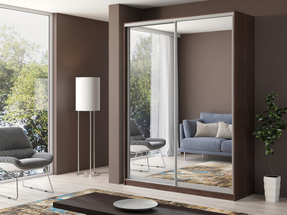 Шкафы-купе, Шкаф купе 2-х дверный Айсберг 190 зеркало