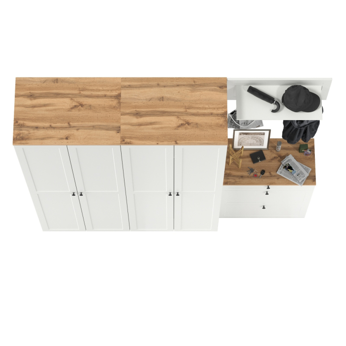 Прихожие, Два шкафа для одежды в прихожую с обувницей и вешалкой для одежды Остин