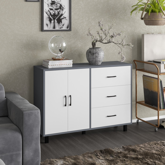 Комоды, Комод-тумба две дверки и три ящика РВК 123-1204