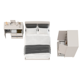 Спальня Афина Сп-04 кровать 1400 с комодом и 2-х дверным шкафом для одежды