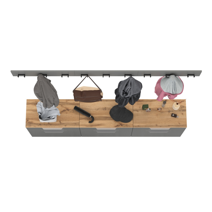 Прихожие, Три тумбы для обуви с ящиками и вешалки для верхней одежды Октава