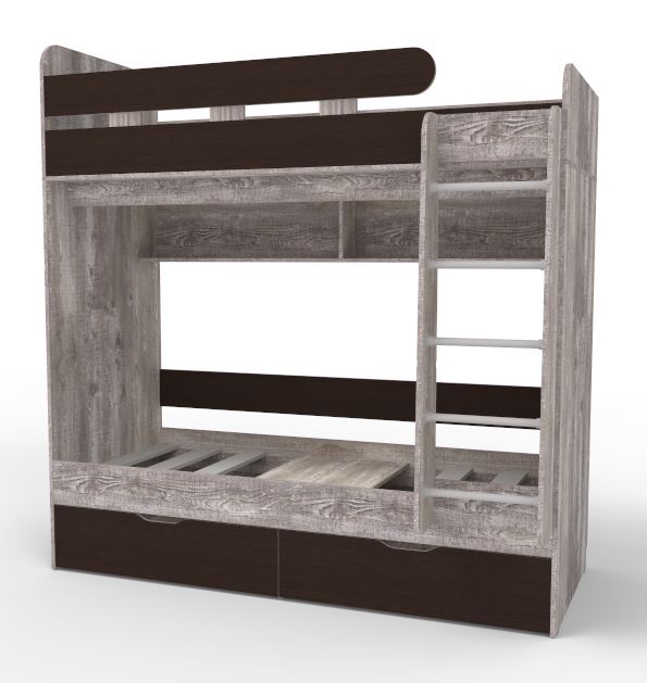 Для подростков, Двухъярусная кровать Юниор 5 80x160 Бетон