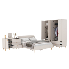 Спальня Афина Сп-18 кровать 1600 с комодом и двумя шкафами