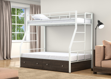 Двухъярусная кровать Раута Твист ящики венге