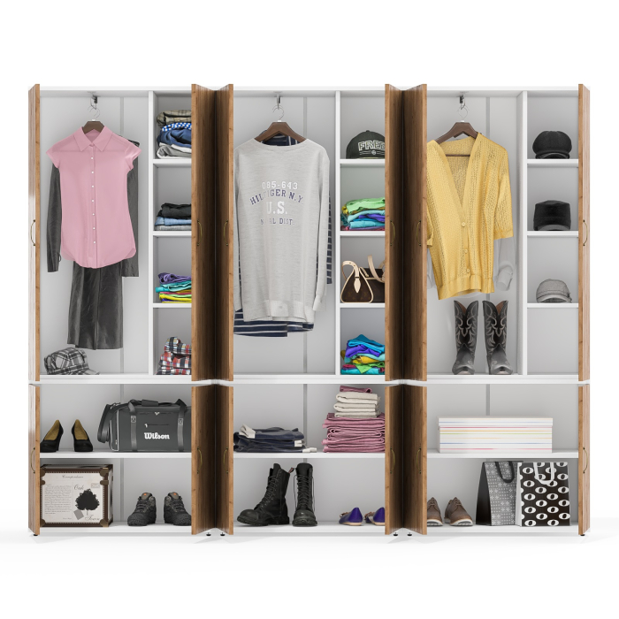 Шкафы распашные, Набор бельевых шкафов Лидер-8 20Б три штуки