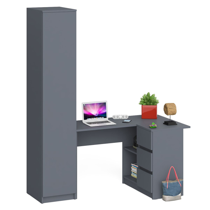 Компьютерные столы, Пенал Мори 400 с угловым компьютерным столом МС-16 три ящика справа