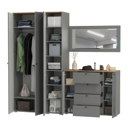 Набор мебели в прихожую Остин с зеркалом № 38