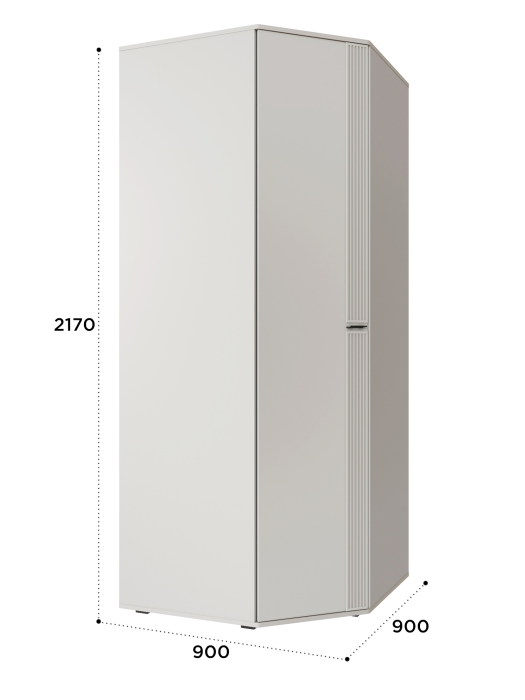 Угловые шкафы, Шкаф угловой Эмилия ЭЛ-17К глухой