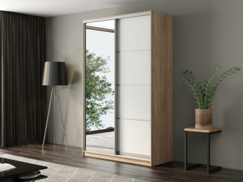 Шкаф-купе Айсберг 150 СОНОМА (белый/зеркало)