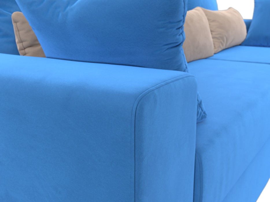 Диваны угловые в гостиную, Угловой диван Майами правый угол, велюр