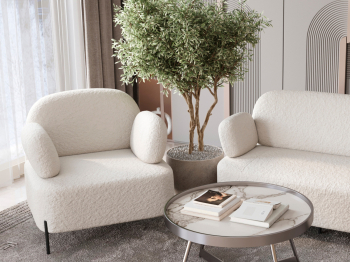 Кресло STOOL GROUP Кэнди с подлокотниками букле