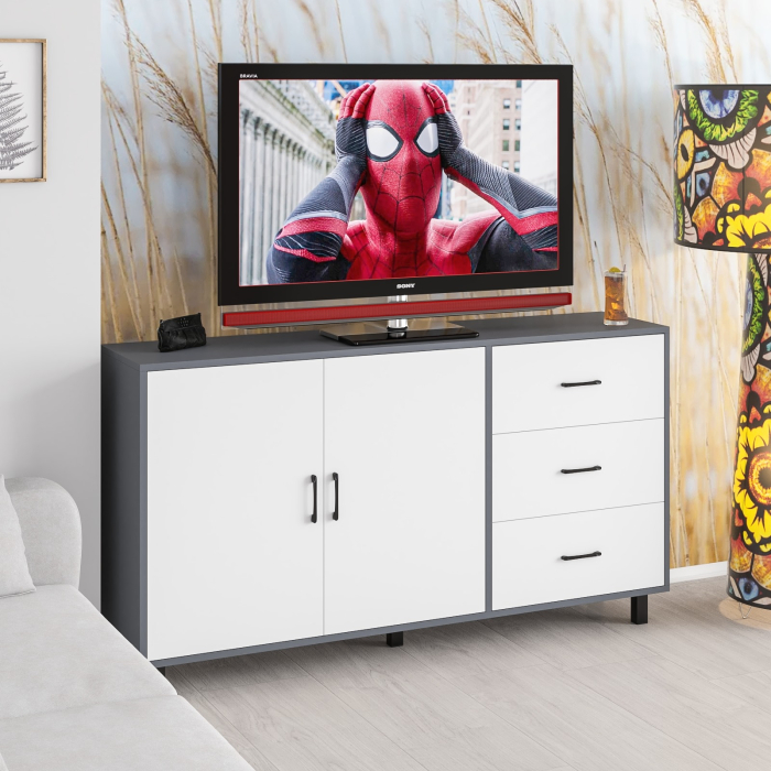 Комоды, Широкий тумба-комод с ящиками и дверками РВК 123-1604